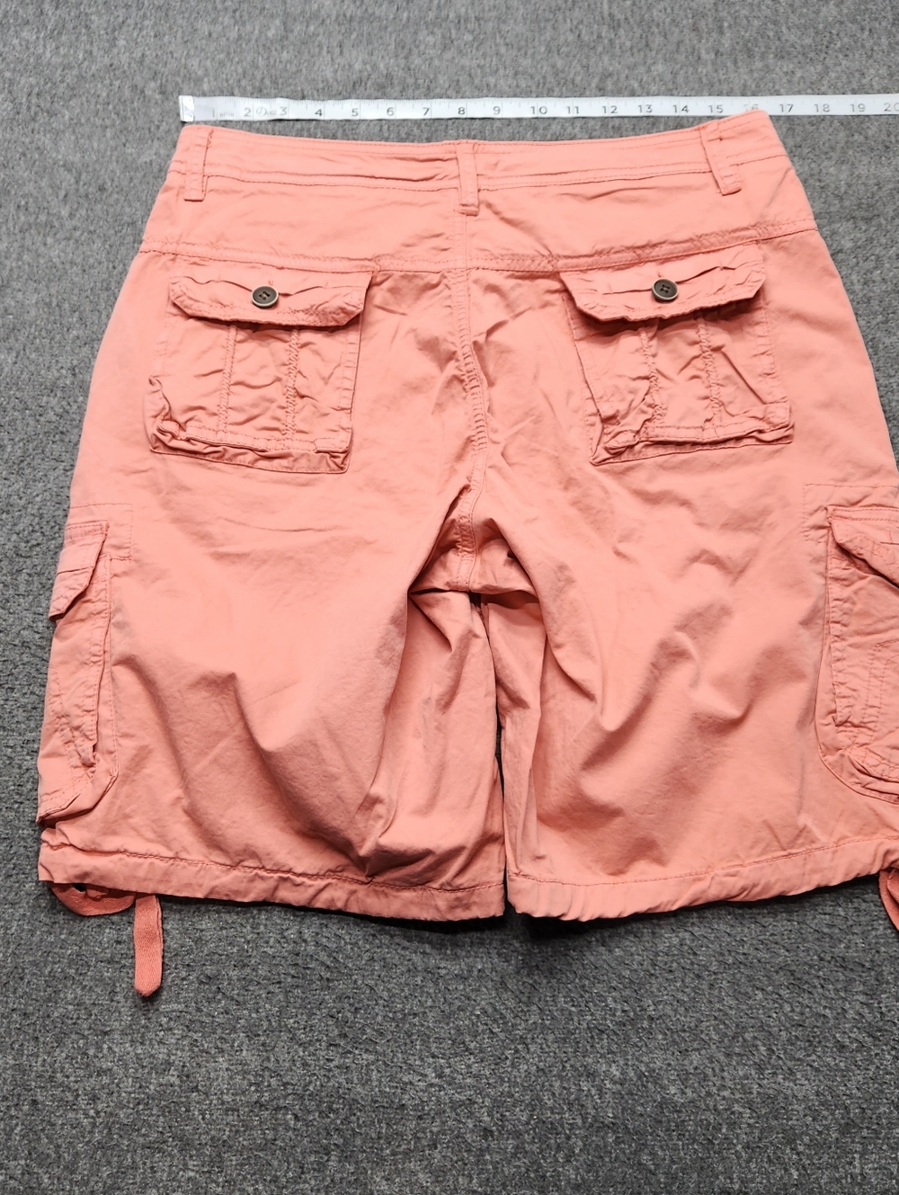 Four Steeds Cargo Shorts Womens 10 Coral Utility Pockets Casual Summer - Picture 6 of 7